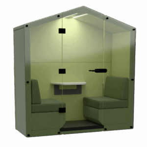 ALCOVE - 2 seat closed den & glass door